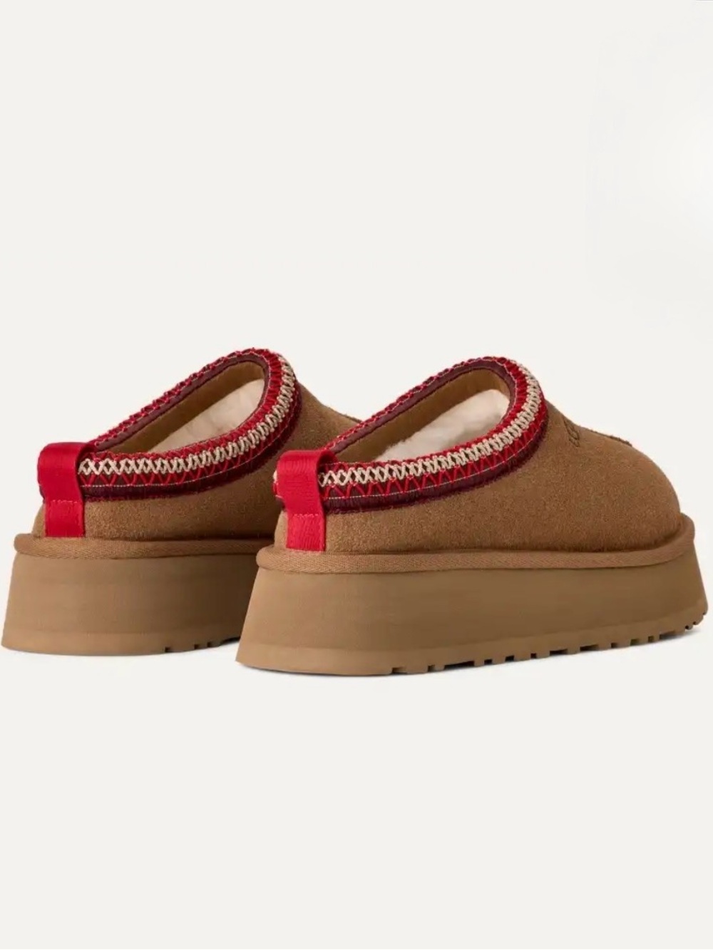 UGG Women’s Tazz II Shearling Slip-On Slipper Braid Trim Color:Chestnut Size: 9 - Picture 10 of 13